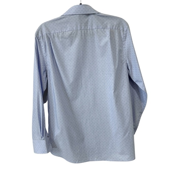Tommy Hilfiger Light Blue Dress Shirt with Dotted H Pattern Neck 16 - Picture 17 of 17